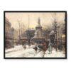 Eugene Galien-Laloue Plac Republiki Zimą Paryż 40×30