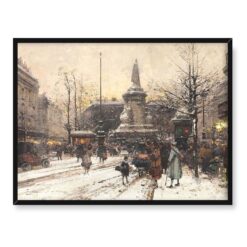 Eugene Galien-Laloue Plac Republiki Zimą Paryż 40x30