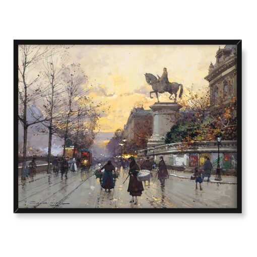 Eugene Galien-Laloue Pomnik Etiennea Marcela Paryż 40x30