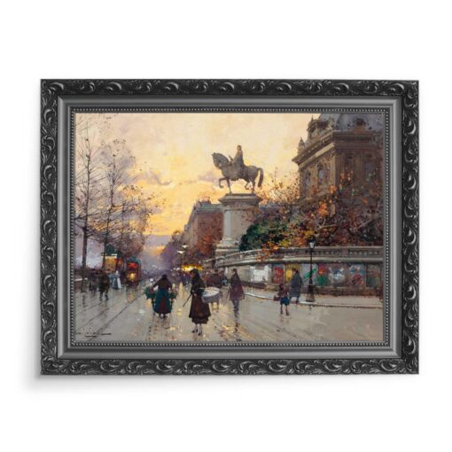 Eugene Galien-Laloue Pomnik Etiennea Marcela Paryż 70x50 wydruk na płótnie CANVAS