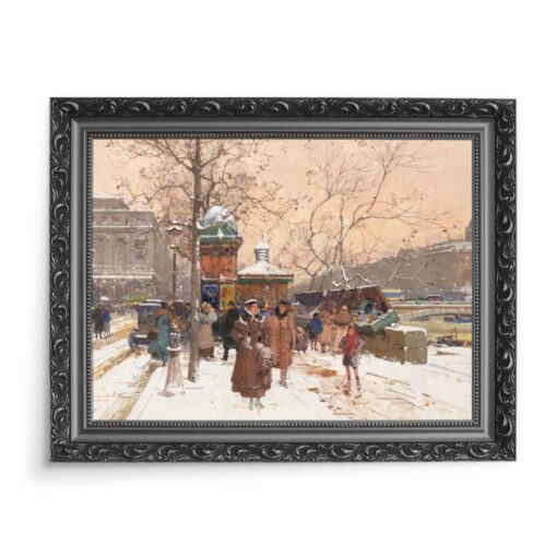 Eugene Galien-Laloue Quai de la Megisserie Paryż 70x50 wydruk na płótnie CANVAS