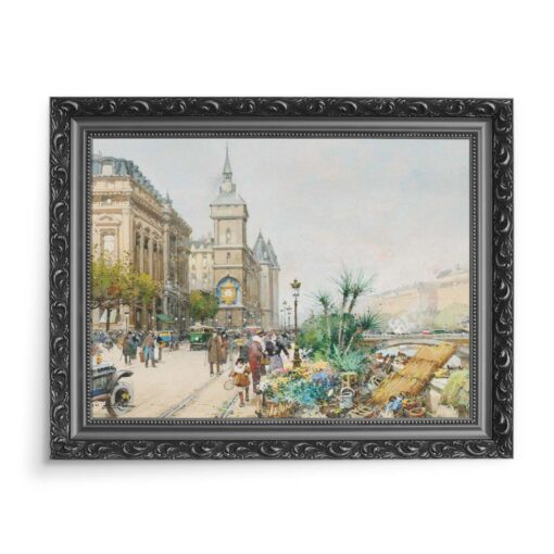 Eugene Galien-Laloue Quai de lHorloge Paryż 70x50 wydruk na płótnie CANVAS