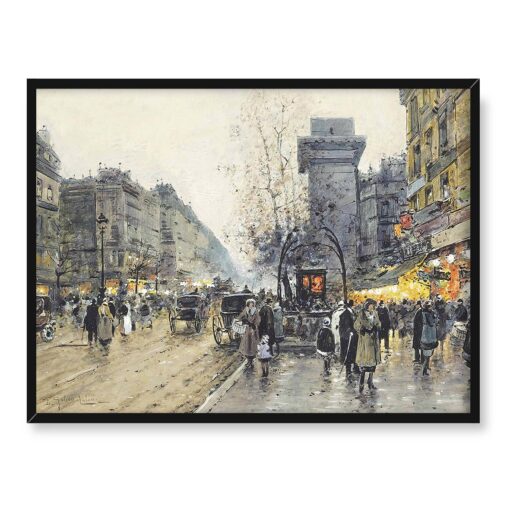 Eugene Galien-Laloue Scena uliczna Paryż 40x30