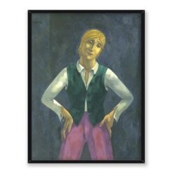 Eugeniusz Zak Chłopiec w zielonej kamizelce 30x40