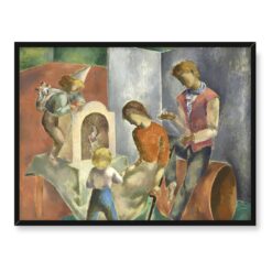 Eugeniusz Zak Teatr kukiełek 40x30 w RAMIE