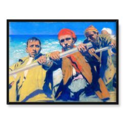 Felix Michał Wygrzywalski Wilki morskie 40x30 w RAMIE