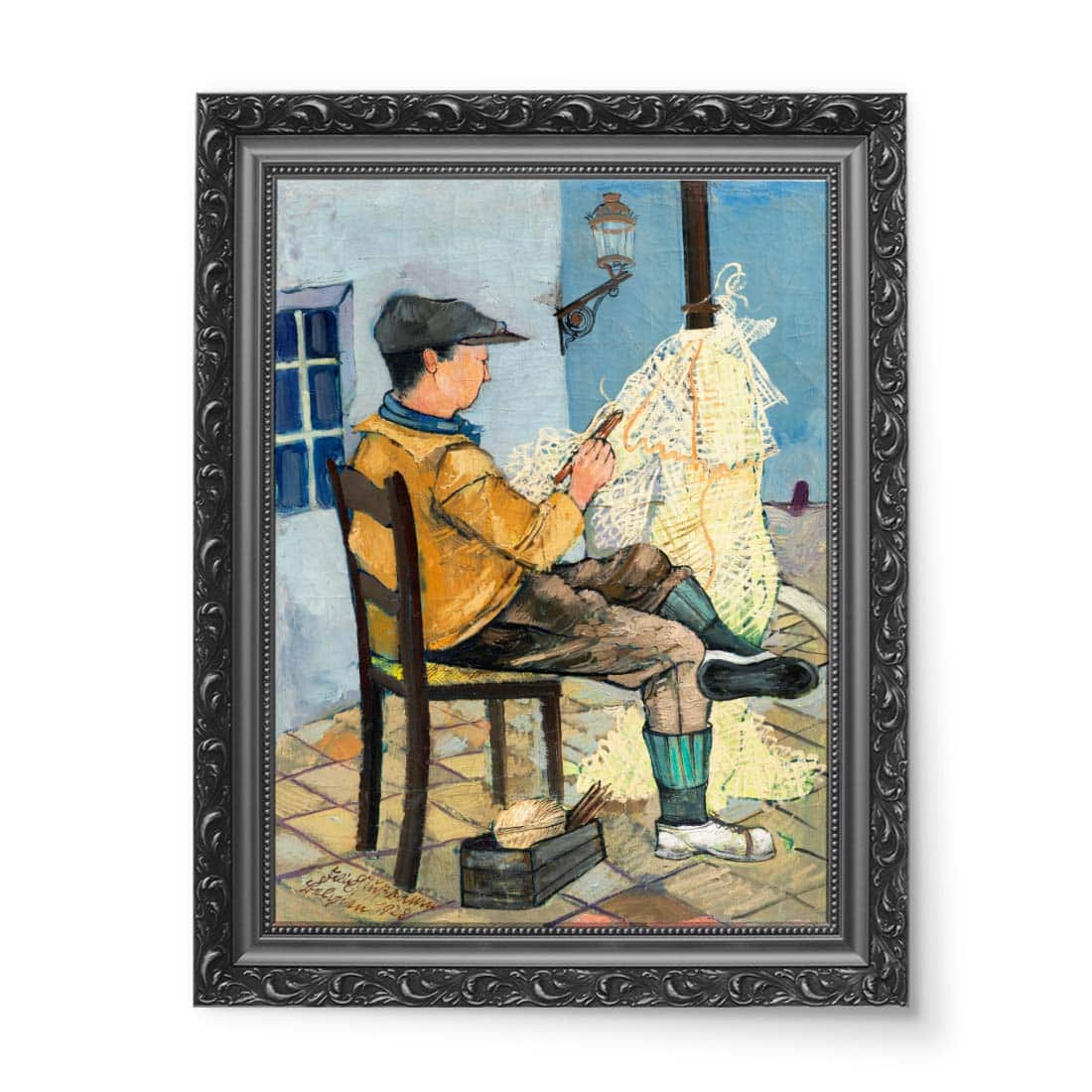 Felix Nussbaum Naprawa sieci 50x70 wydruk na płótnie CANVAS