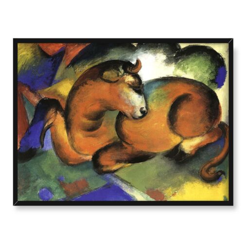 Franz Marc Czerwony byk 40x30 w RAMIE