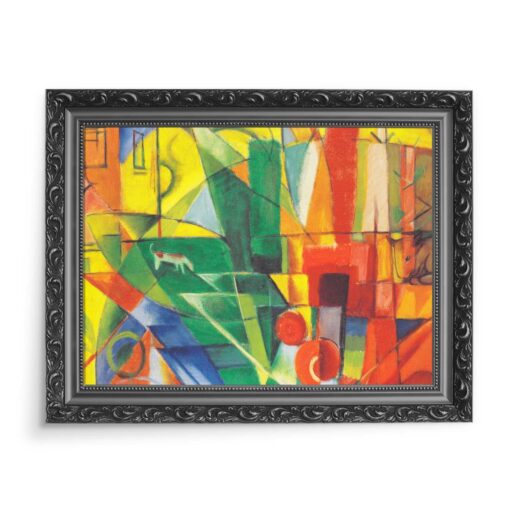 Franz Marc Krajobraz z domami 70x50 wydruk na płótnie CANVAS