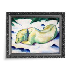 Franz Marc Pies na śniegu 70×50 wydruk na płótnie CANVAS