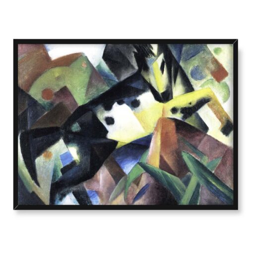 Franz Marc Skaczący koń 40x30 w RAMIE