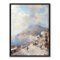 Franz Richard Unterberger Zatoka Salerno 30x40