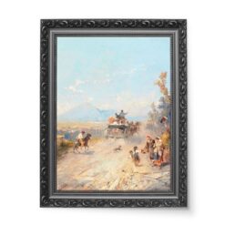 Franz Unterberger Na drodze do Pompejów Wezuwiusz 50x70 wydruk na płótnie CANVAS