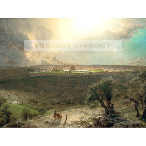 Frederic Edwin Church Jerozolima z Góry Oliwnej — produkt cyfrowy do pobrania