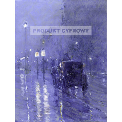 Frederick Childe Hassam Deszcz o północy — produkt cyfrowy do pobrania