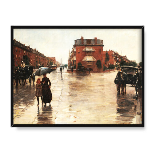 Frederick Childe Hassam Deszczowy dzień Boston 40x30