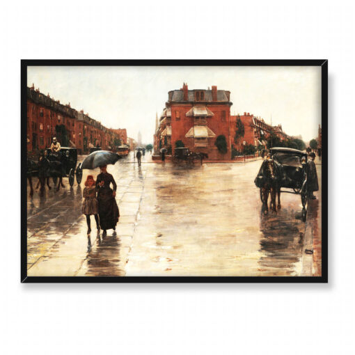 Frederick Childe Hassam Deszczowy dzień Boston 70x50