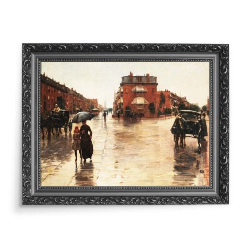 Frederick Childe Hassam Deszczowy dzień Boston 70x50 wydruk na płótnie CANVAS