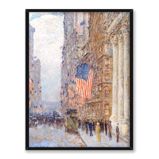 Frederick Childe Hassam Flagi na Waldorf 30x40 w RAMIE