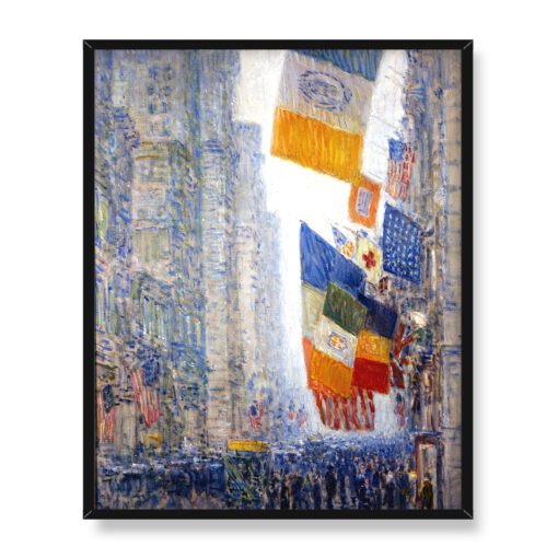 Frederick Childe Hassam Flagi urodzinowe Lincolna 40x50 w RAMIE