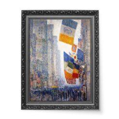 Frederick Childe Hassam Flagi urodzinowe Lincolna 50×70 wydruk na płótnie CANVAS