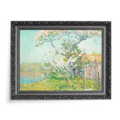 Frederick Childe Hassam Kwitnące jabłonie impresjonizm 70×50 wydruk na płótnie CANVAS