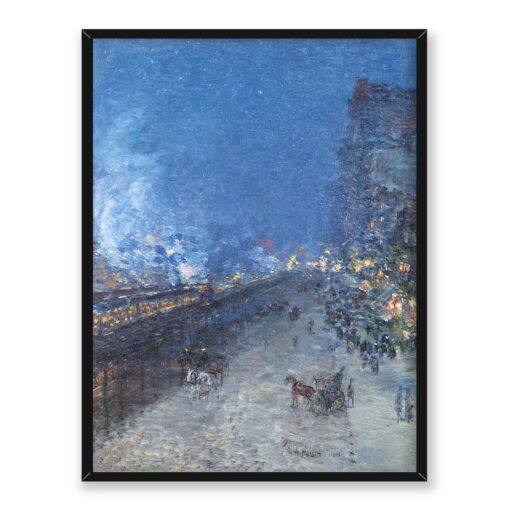 Frederick Childe Hassam Nowy Jork nocą 30x40