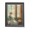 Frederick Childe Hassam Okno Nowy Jork 50×70 wydruk na płótnie CANVAS
