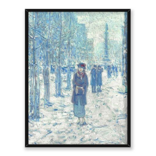 Frederick Childe Hassam Spacer po śniegu 30x40