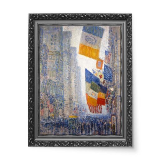 Frederick Childe Hassam Urodziny Lincolna flagi 50x70 wydruk na płótnie CANVAS