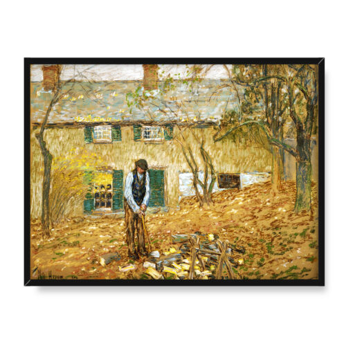 Frederick Childe Hassam Woodchopper 40x30 w RAMIE