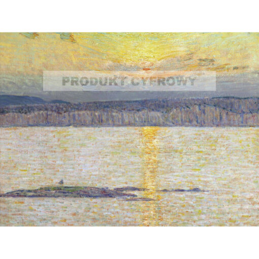Frederick Childe Hassam Zachód słońca Maine — produkt cyfrowy do pobrania