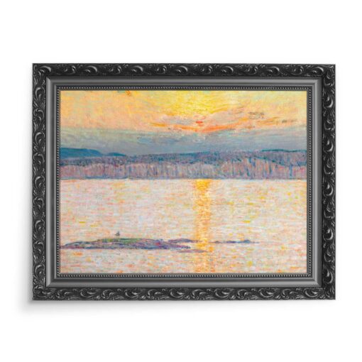 Frederick Childe Hassam Zachód słońca Maine impresjonizm 70x50 wydruk na płótnie CANVAS