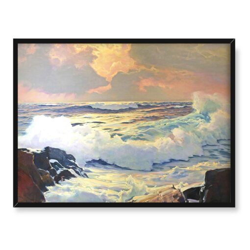 Frederick Judd Waugh Bursztyn jadeit i ametyst 40x30