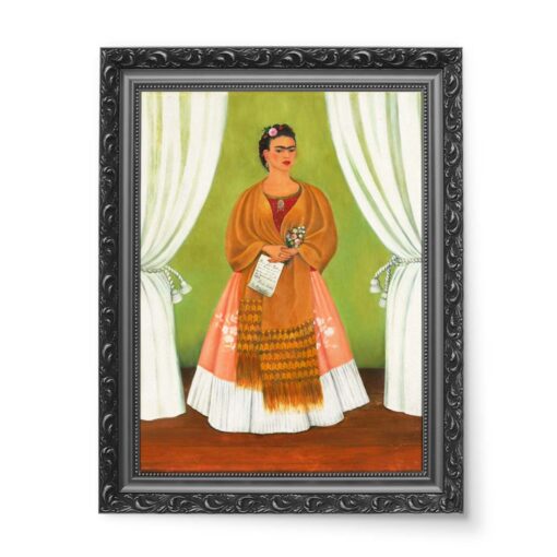 Frida Kahlo Autoportret dedykowany Trockiemu 50x70 wydruk na płótnie CANVAS