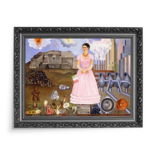 Frida Kahlo Autoportret na granicy Meksyku i Stanów Zjednoczonych 70x50 wydruk na płótnie CANVAS