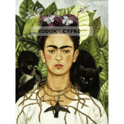 Frida Kahlo Autoportret z małpą i kotem — produkt cyfrowy do pobrania