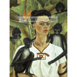 Frida Kahlo Autoportret z małpami — produkt cyfrowy do pobrania