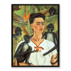 Frida Kahlo Autoportret z małpami 30x40