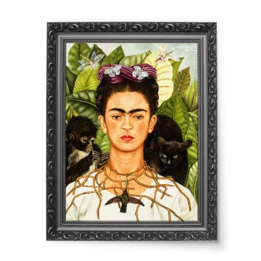 Frida Kahlo Autoportret z małpami 50x70 wydruk na płótnie CANVAS