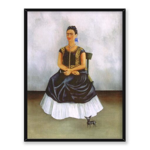 Frida Kahlo Autoportret z psem 30x40