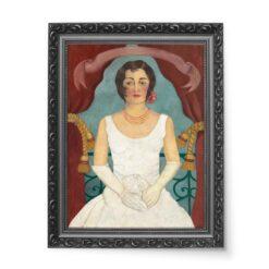 Frida Kahlo Portret kobiety w bieli 50×70 wydruk na płótnie CANVAS