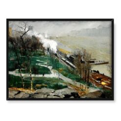 George Bellows Rzeka w deszczowy dzień 40x30