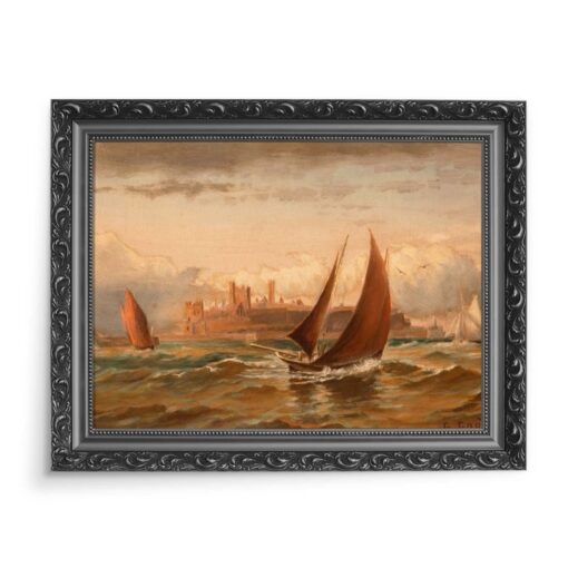 George Goodwin Kilburne Krajobraz morski Peel 70x50 wydruk na płótnie CANVAS