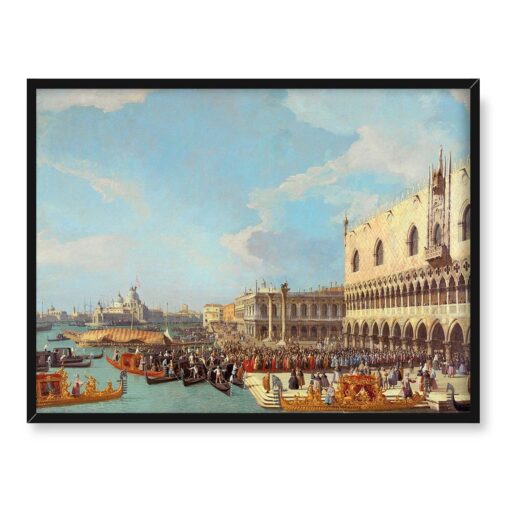 Giovanni Antonio Canal Powitanie ambasadora w pałacu dożów 40x30
