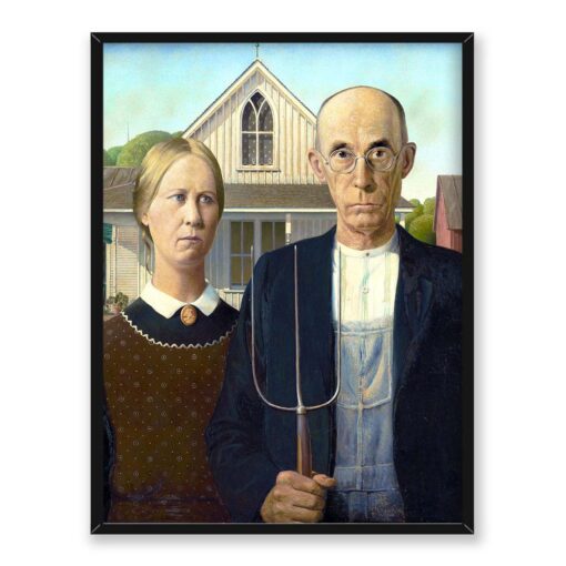 Grant Wood American Gothic Amerykański gotyk 30x40