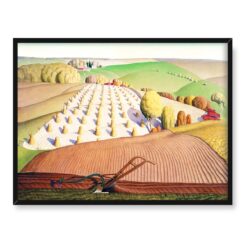 Grant Wood Jesienna orka 40x30 w RAMIE