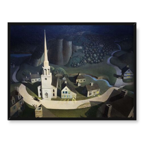 Grant Wood Nocny rajd Reverea 40x30 w RAMIE