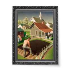 Grant Wood Wiosna w mieście 50x70 wydruk na płótnie CANVAS