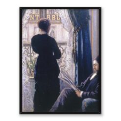 Gustave Caillebotte wnętrze kobieta przy oknie 30x40